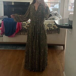 Floral Maxi Dress - Green